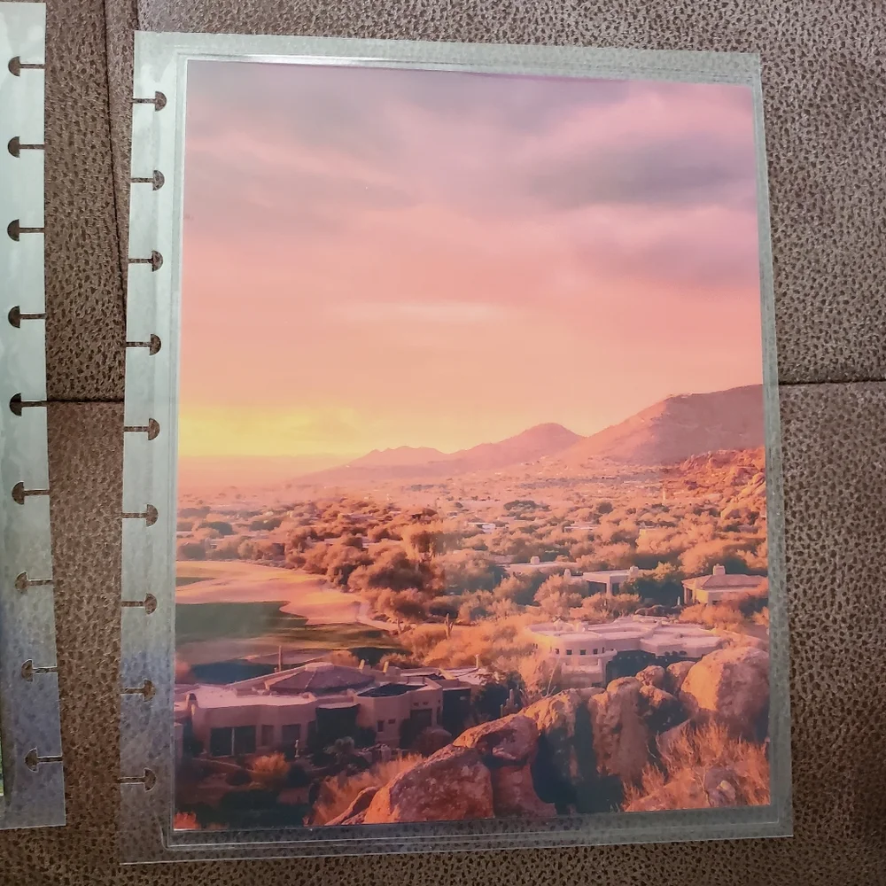 Hand Made Cover For A classic size Disc Bound Planner Psalm 139:14 Asian scenery